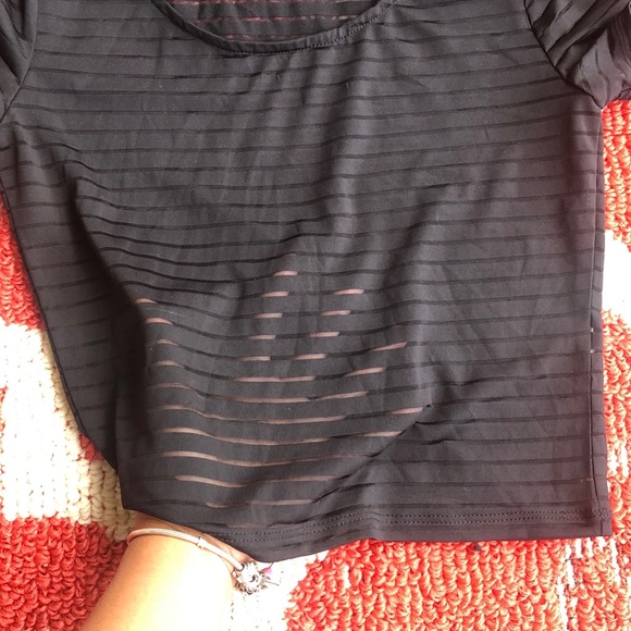 See thru black crop top - Picture 2 of 2